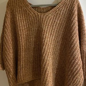 Burnt Orange V-Neck Sweater